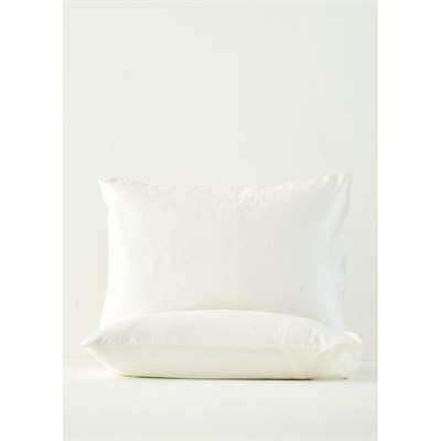 Bella Maison %100 Pamuk Saten Supreme 2li Yastık Kılıfı Beyaz (50x70 Cm) Beyaz