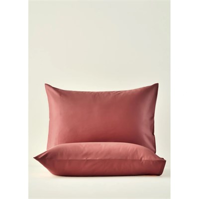 Bella Maison %100 Pamuk Saten Supreme 2li Yastık Kılıfı Bordo (50x70 Cm) Bordo