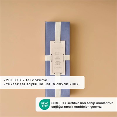 Bella Maison %100 Pamuk Saten Supreme 2li Yastık Kılıfı Mavi (50x70 Cm) Mavi