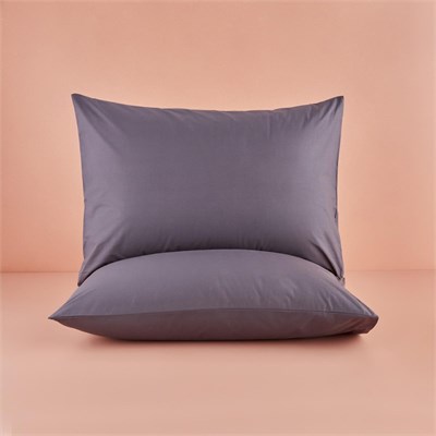 Bella Maison %100 Pamuk Saten Supreme 2li Yastık Kılıfı Antrasit (50x70 Cm) Antrasit