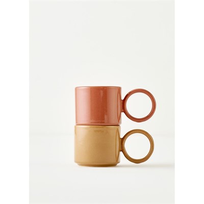 Bella Maison Arcana Seramik Espresso 2li Set Gülkurusu (180 Cc) Gülkurusu