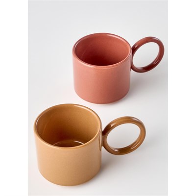 Bella Maison Arcana Seramik Espresso 2li Set Gülkurusu (180 Cc) Gülkurusu
