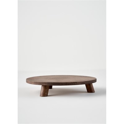 Bella Maison Aris Ayaklı Sunum Tabağı Naturel (29 Cm) Naturel