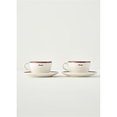 Bella Maison Bonheur 2li Porselen Çay Fincanı Bordo (270 Cc) Bordo