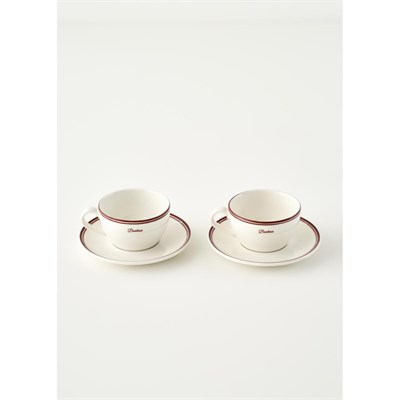 Bella Maison Bonheur 2li Porselen Çay Fincanı Bordo (270 Cc) Bordo