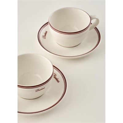 Bella Maison Bonheur 2li Porselen Çay Fincanı Bordo (270 Cc) Bordo
