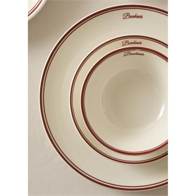 Bella Maison Bonheur Porselen 48 Parça 12 Kişilik Yemek Takımı Bordo