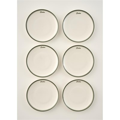 Bella Maison Bonheur Porselen 6lı Pasta Tabağı Seti Yeşil (21 Cm)