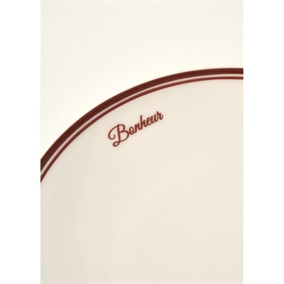Bella Maison Bonheur Porselen 6lı Pasta Tabağı Seti Bordo (21 Cm)