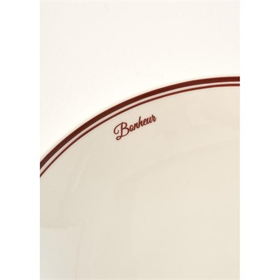 Bella Maison Bonheur Porselen Çukur Tabak Bordo (20 Cm) Bordo