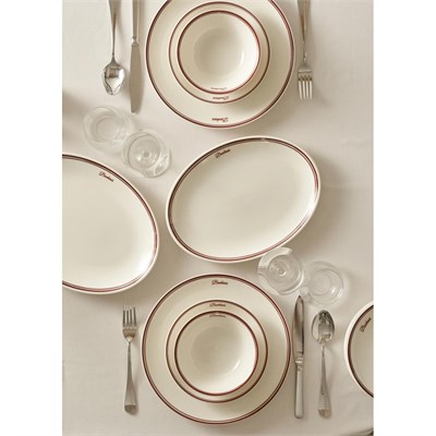 Bella Maison Bonheur Porselen Sunum Tabağı Bordo (33 Cm) Bordo