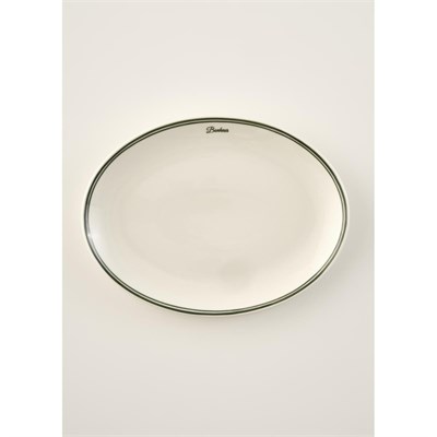 Bella Maison Bonheur Porselen Sunum Tabağı Yeşil (36 Cm) Yeşil