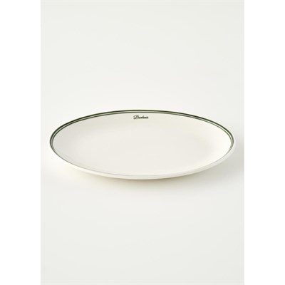 Bella Maison Bonheur Porselen Sunum Tabağı Yeşil (36 Cm) Yeşil
