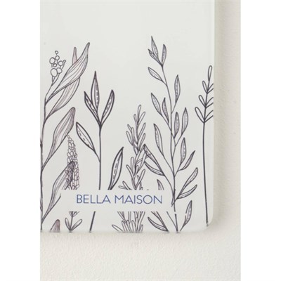 Bella Maison Botanique Cam Kesme Tahtası Beyaz (35x25 Cm) Beyaz