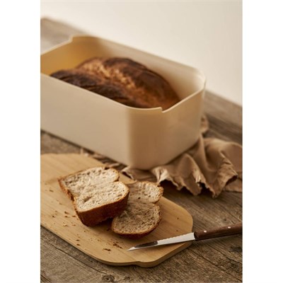 Bella Maison Breed 2in1 Kesme Tahtalı Ekmek Kutusu Krem (33x18,5x12 Cm) Krem