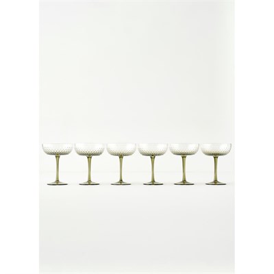 Bella Maison Bubble Martini Kadeh Seti 6lı Yeşil (220 Cc)