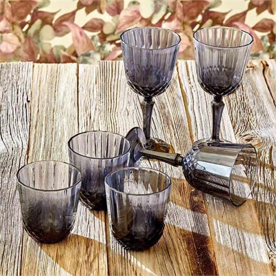 Bella Maison Colore Kesme Bardak-kadeh Seti 12li Antrasit