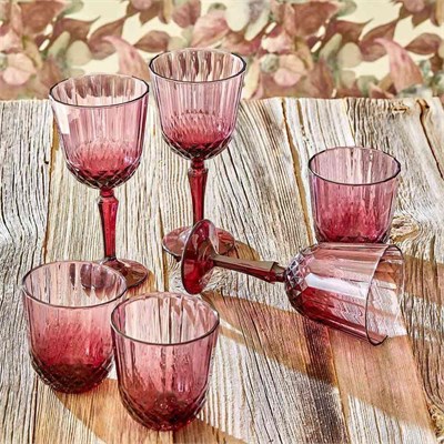 Bella Maison Colore Kesme Bardak-kadeh Seti 12li Gülkurusu