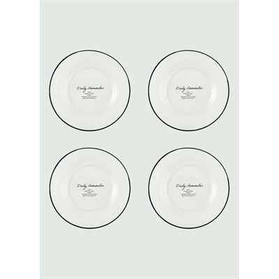 Bella Maison Daily Reminder Servis Tabağı 4lü Siyah (26 Cm)