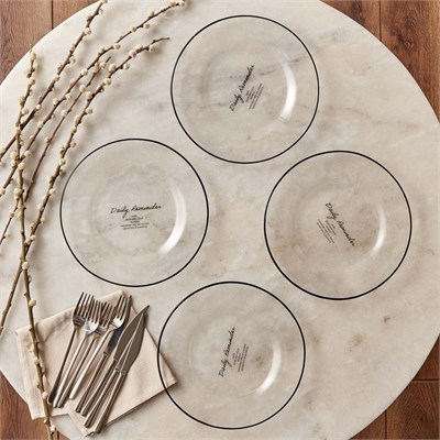 Bella Maison Daily Reminder Servis Tabağı 4lü Siyah (26 Cm)