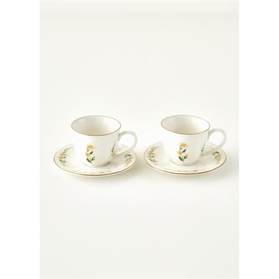 Bella Maison Daisy 2li Çay Fincanı Seti Krem (200 Cc) Krem