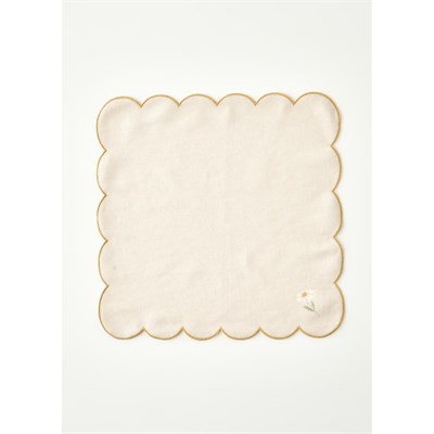 Bella Maison Daisy Scallop Kenar Peçete Bej (40x40 Cm) Bej