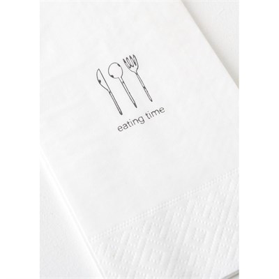 Bella Maison Eating Time 100lü Peçete Beyaz (33x33 Cm)