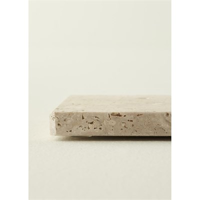 Bella Maison Ephesus 4lü Traverten Bardak Altlığı (10x10 Cm) Naturel