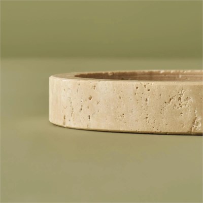 Bella Maison Ephesus Traverten Oval Dekoratif Tabak Naturel (12x28 Cm) Naturel