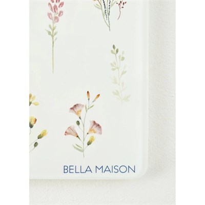 Bella Maison Flores Cam Kesme Tahtası (35x25 Cm) Çok Renkli
