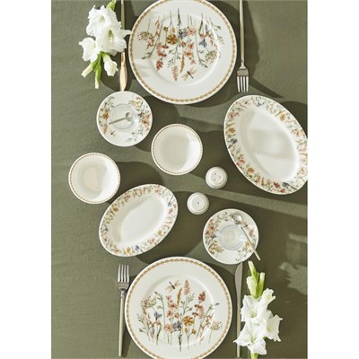 Bella Maison Flores Porselen 52 Parça 12 Kişilik Kahvaltı Takımı