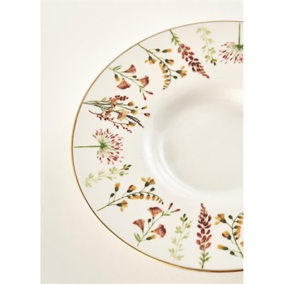 Bella Maison Flores Porselen 6lı Çay Tabağı Seti (12 Cm) Çok Renkli