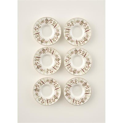 Bella Maison Flores Porselen 6lı Çay Tabağı Seti (12 Cm) Çok Renkli