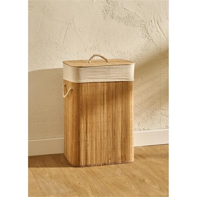 Bella Maison Fonte Bambu Çamaşır Sepeti Naturel (40x30x61 Cm) Naturel