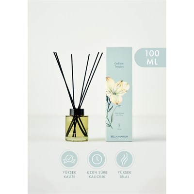 Bella Maison Golden Tropics Çubuklu Oda Kokusu Yeşil (100 Ml) Yeşil