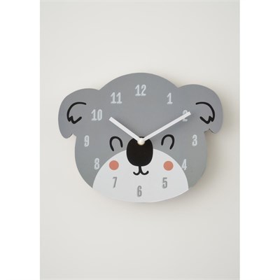 Bella Maison Koala Çocuk Saati Gri (26x28 Cm) Gri