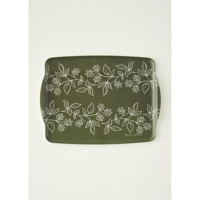 Bella Maison Leaf Melamin Tepsi Yeşil (42x31 Cm) Yeşil
