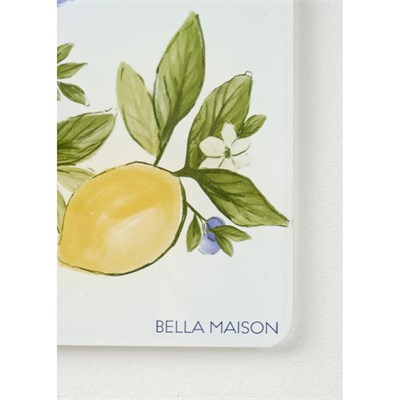 Bella Maison Lemoncello Cam Kesme Tahtası (35x25 Cm) Çok Renkli