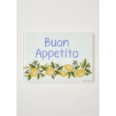 Bella Maison Lemoncello Cam Kesme Tahtası (35x25 Cm) Çok Renkli