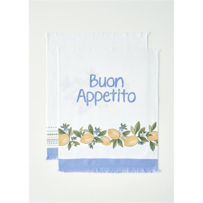 Bella Maison Lemoncello Pamuklu 2 li Kurulama Bezi Sarı (40x50 Cm) Sarı