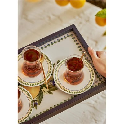 Bella Maison Lemoncello Porselen 6lı Çay Bardağı Seti (170 Cc) Çok Renkli