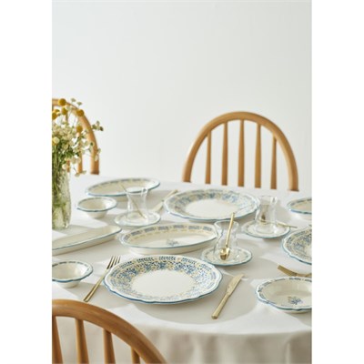 Bella Maison Liana Stoneware 26 Parça 6 Kişilik Kahvaltı Takımı Mavi Mavi