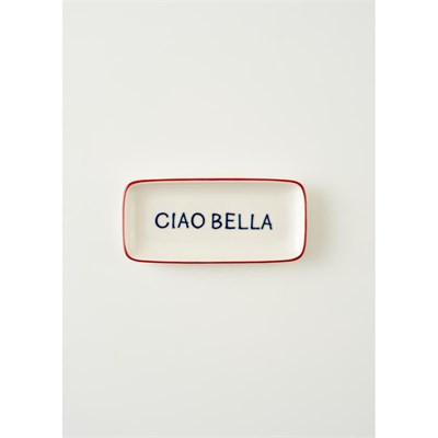 Bella Maison Line Dikdörtgen Porselen Sunum Tabağı Kırmızı (22x10 Cm) Kırmızı