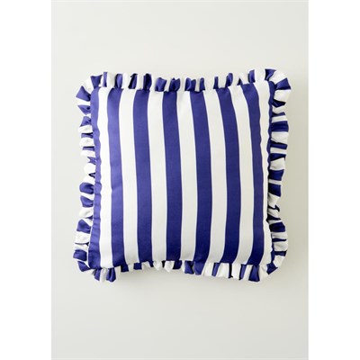 Bella Maison Line Fırfırlı Kırlent Kılıfı Mavi (43x43 Cm) Mavi
