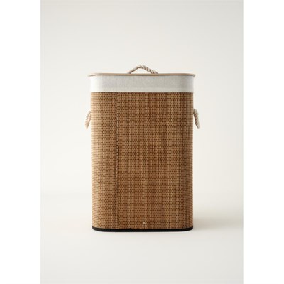Bella Maison Lovel Bambu Çamaşır Sepeti Naturel (40x30x61 Cm) Naturel