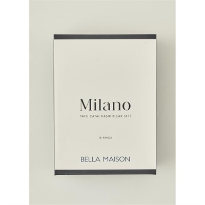Bella Maison Milano 18 Parça Tatlı Çatal Kaşık Bıçak Seti Gold Gold