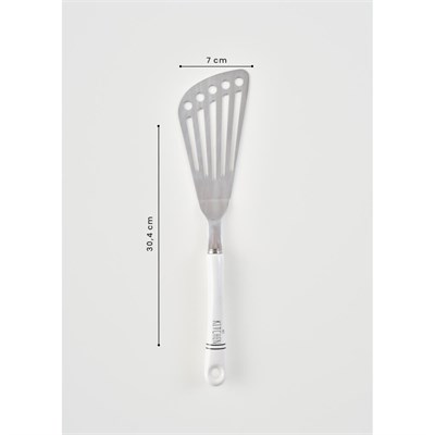 Bella Maison My Kitchen Çelik Oluklu Spatula Beyaz (30,4x7x1,6 Cm) Beyaz