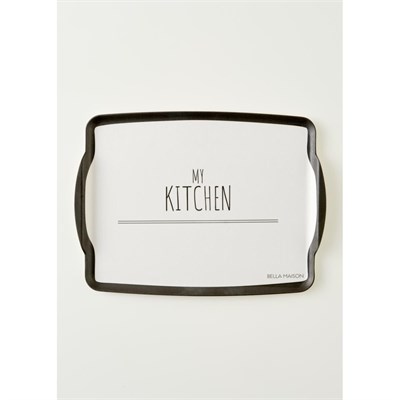 Bella Maison My Kitchen Melamin Tepsi Siyah (42x31 Cm) Siyah