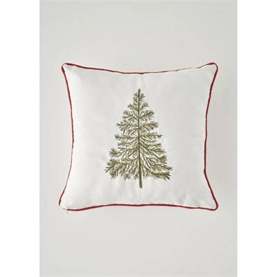 Bella Maison New Year Yılbaşı Nakışlı Kırlent Kılıfı Beyaz (43x43 Cm) Beyaz
