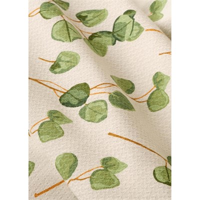 Bella Maison Ocaliptus Pamuklu Tek Kişilik Baskılı Pike Yeşil (150x220 Cm) Yeşil